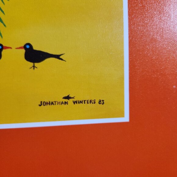 80's Poster Jonathan Winters "Sometimes Even Crows Don't Get Scared" 28"x22" NOS - Picture 4 of 8